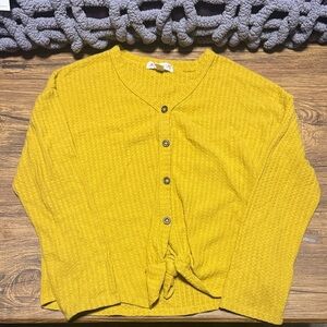 Yellow Button Down Kids Shirt
